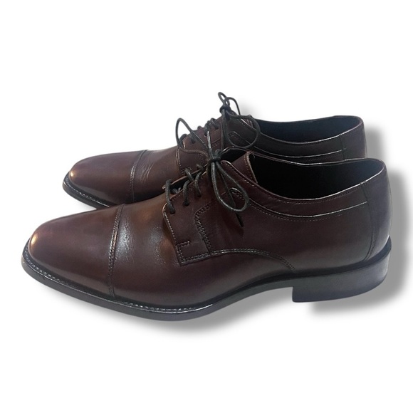 johnston murphy burgundy dress shoes MELTON CAP TOE Burgundy I Johnston & Murphy – Large Feet main image 1